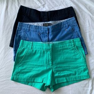 J crew chino short navy blue green bundle size 8